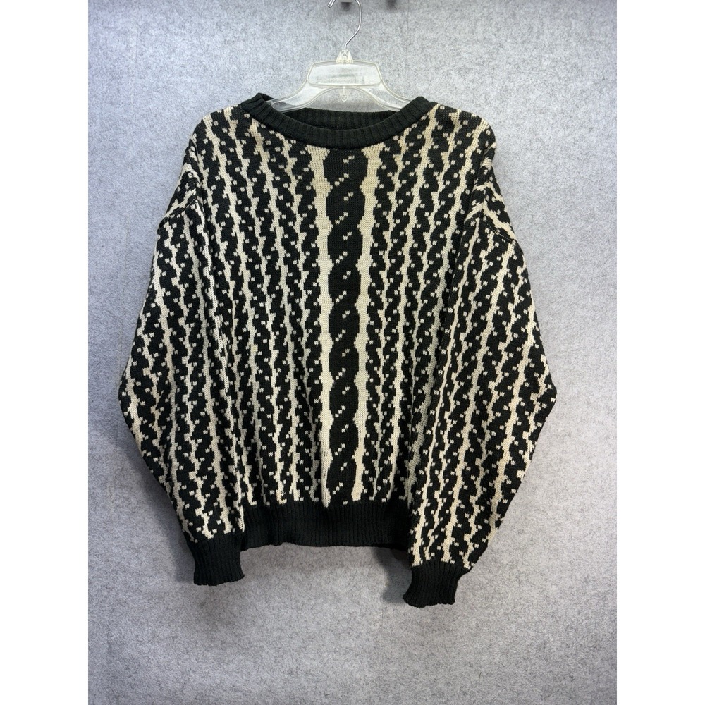 VTG Van Cort Sweater Black/White Unisex Size M